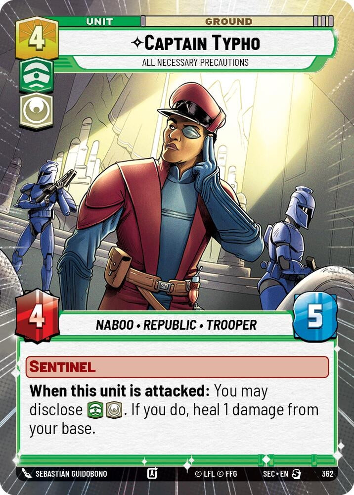 Image for Captain Typho - All Necessary Precautions (Hyperspace) (362) (Secrets of Power) - Star Wars: Unlimited