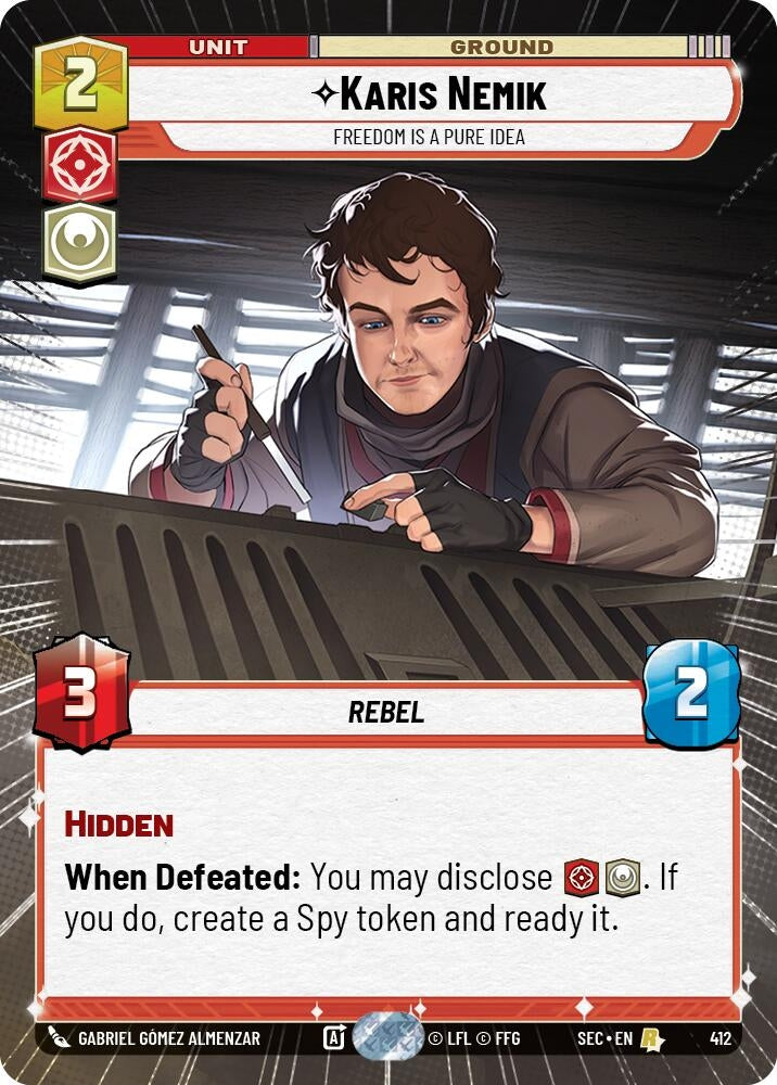 Image for Karis Nemik - Freedom is a Pure Idea (Hyperspace) (412) (Secrets of Power) - Star Wars: Unlimited