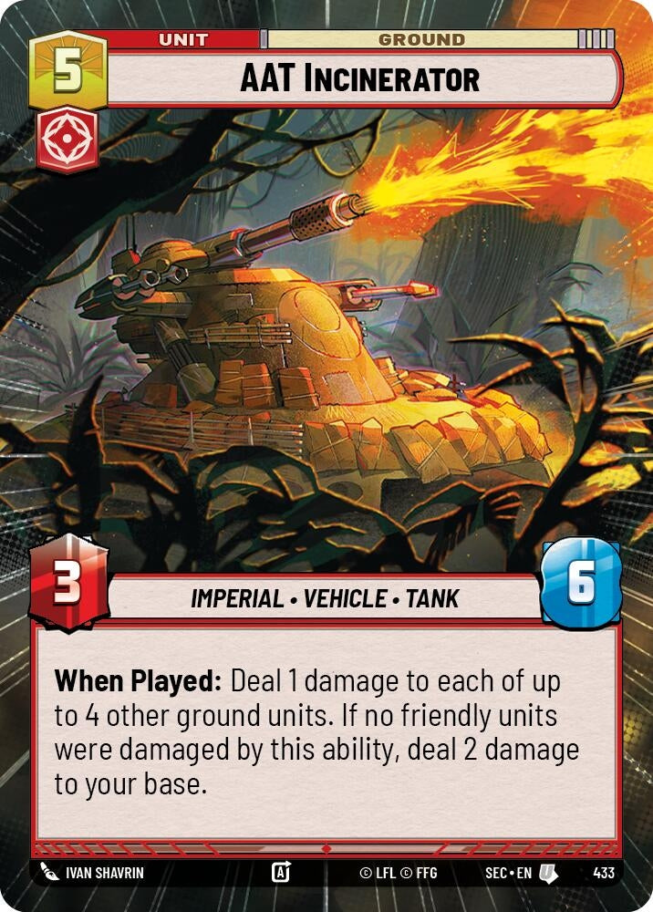Image for AAT Incinerator (Hyperspace) (433) (Secrets of Power) - Star Wars: Unlimited