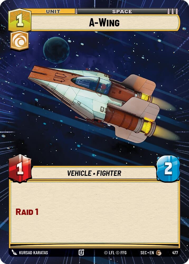 Image for A-Wing (Hyperspace) (477) (Secrets of Power) - Star Wars: Unlimited
