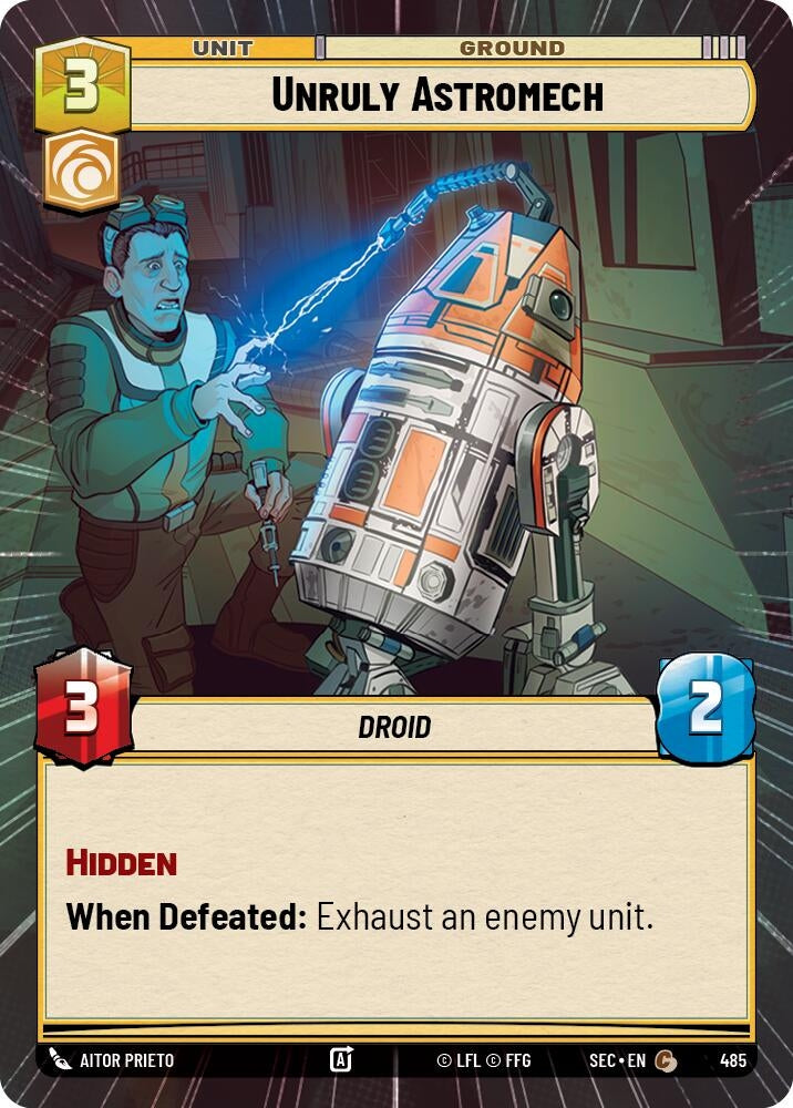 Image for Unruly Astromech (Hyperspace) (485) (Secrets of Power) - Star Wars: Unlimited