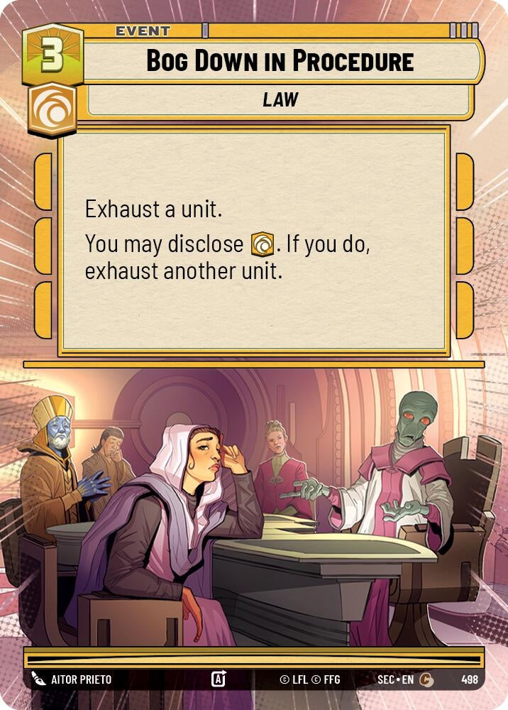 Image for Bog Down in Procedure (Hyperspace) (498) (Secrets of Power) - Star Wars: Unlimited