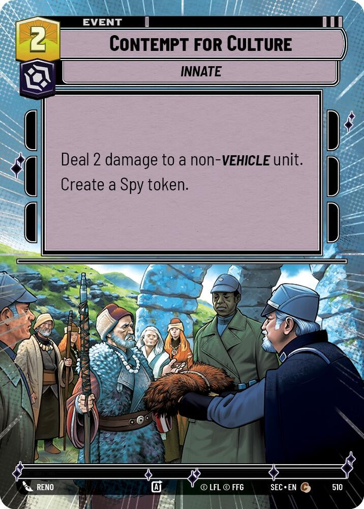 Image for Contempt for Culture (Hyperspace) (510) (Secrets of Power) - Star Wars: Unlimited