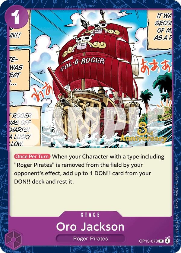 Image for Oro Jackson (OP13-078) (Carrying On His Will: 3rd Anniversary Tournament Cards) - One Piece Card Game