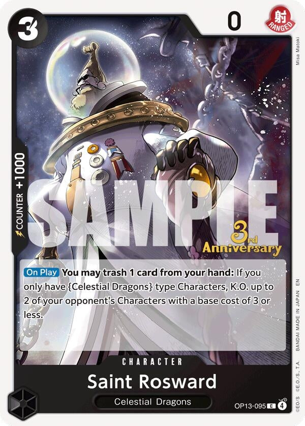 Image for Saint Rosward (OP13-095) (Carrying On His Will: 3rd Anniversary Tournament Cards) - One Piece Card Game