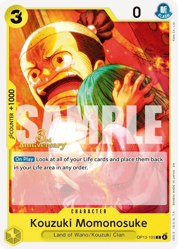 Image for Kouzuki Momonosuke (OP13-105) (Carrying On His Will: 3rd Anniversary Tournament Cards) - One Piece Card Game
