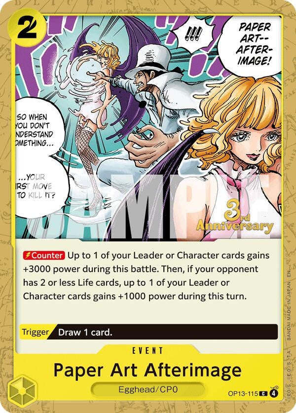 Image for Paper Art Afterimage (OP13-115) (Carrying On His Will: 3rd Anniversary Tournament Cards) - One Piece Card Game