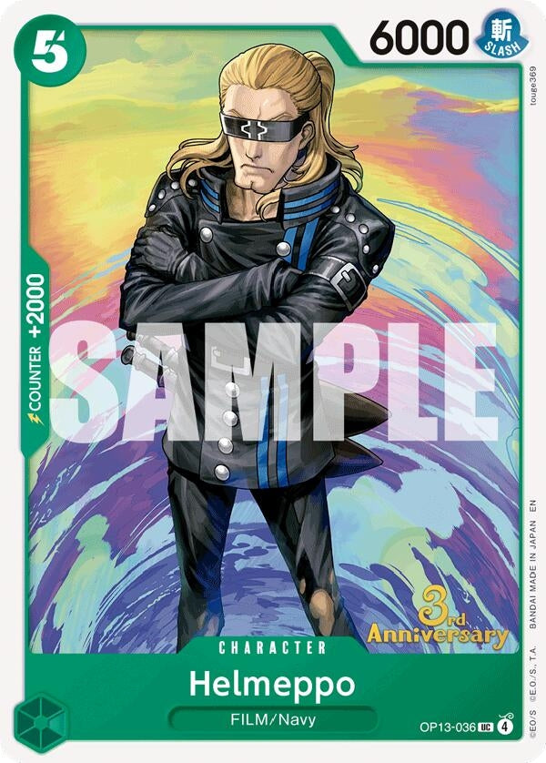 Image for Helmeppo (OP13-036) (Carrying On His Will: 3rd Anniversary Tournament Cards) - One Piece Card Game