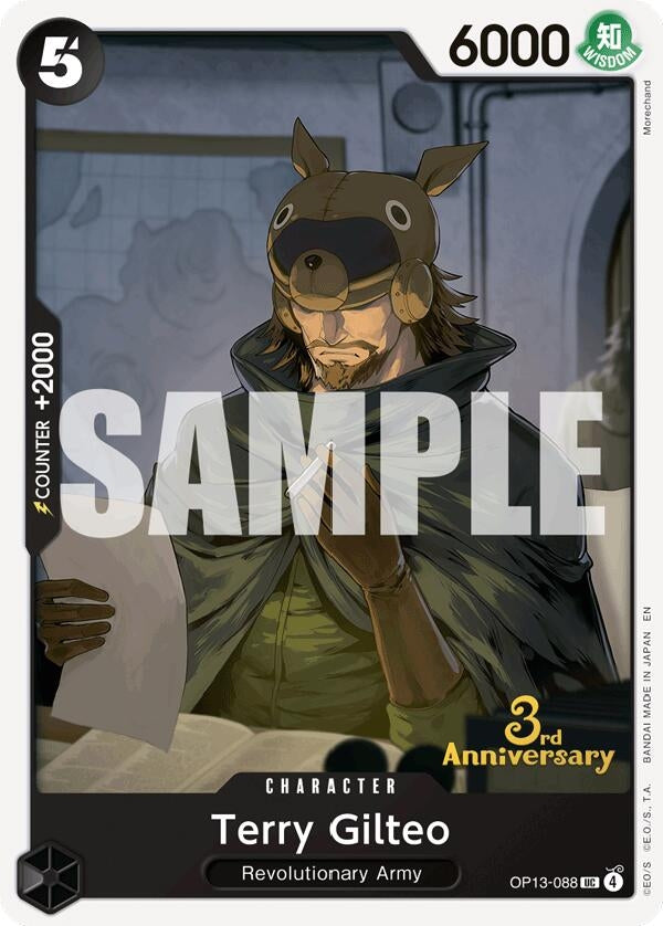 Image for Terry Gilteo (OP13-088) (Carrying On His Will: 3rd Anniversary Tournament Cards) - One Piece Card Game