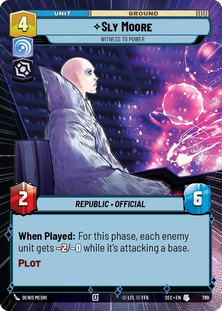 Image for Sly Moore - Witness to Power (Hyperspace Foil) (789) (Secrets of Power) - Star Wars: Unlimited