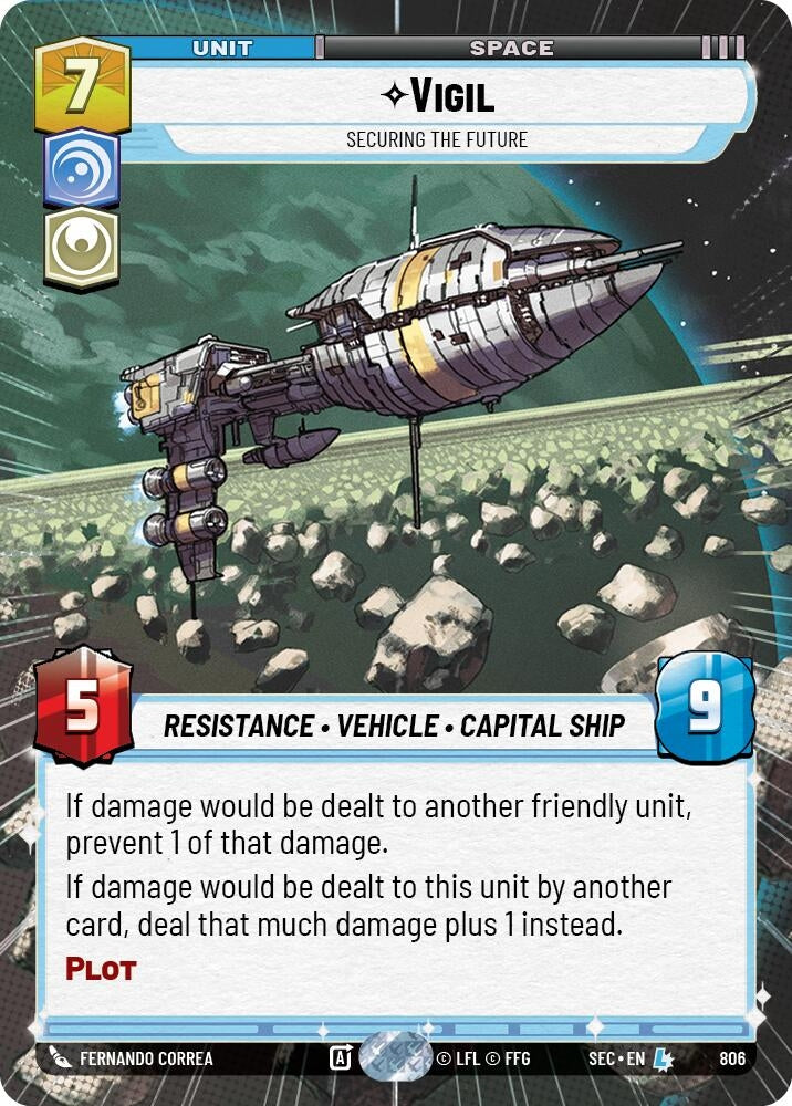 Image for Vigil - Securing the Future (Hyperspace Foil) (806) (Secrets of Power) - Star Wars: Unlimited