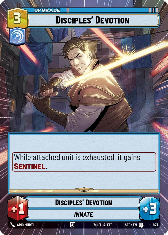 Image for Disciples' Devotion (Hyperspace Foil) (827) (Secrets of Power) - Star Wars: Unlimited