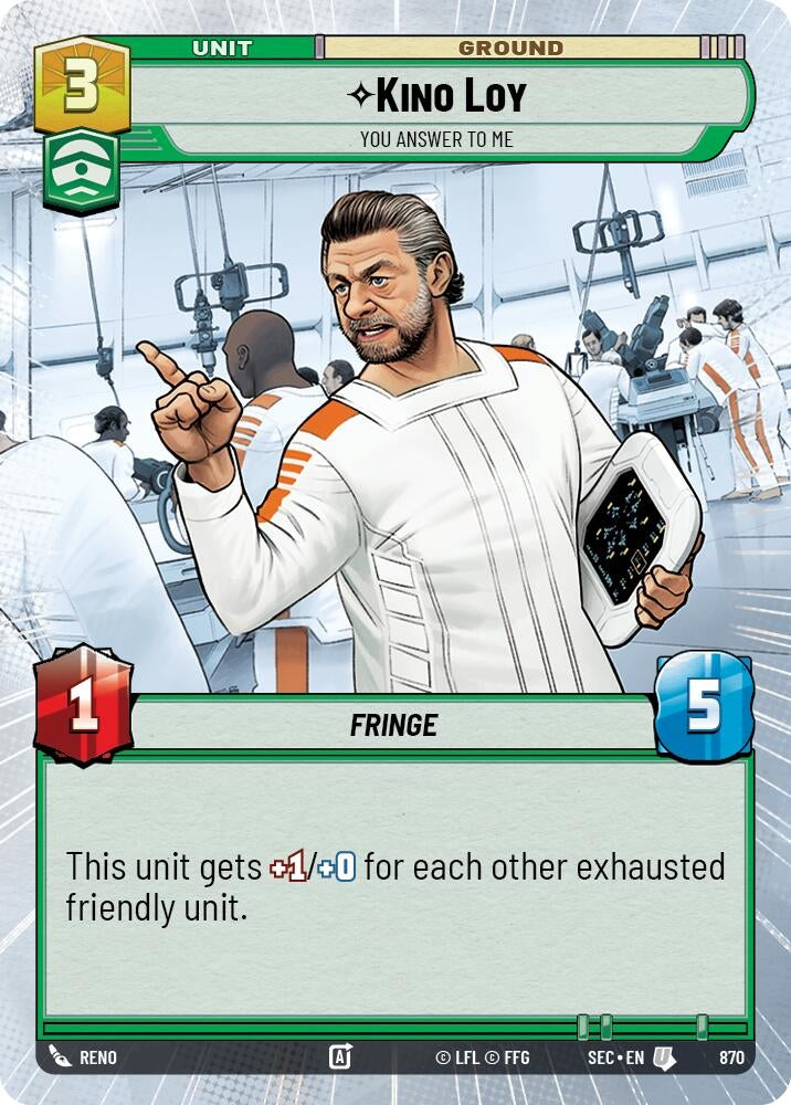 Image for Kino Loy - You Answer to Me (Hyperspace Foil) (870) (Secrets of Power) - Star Wars: Unlimited