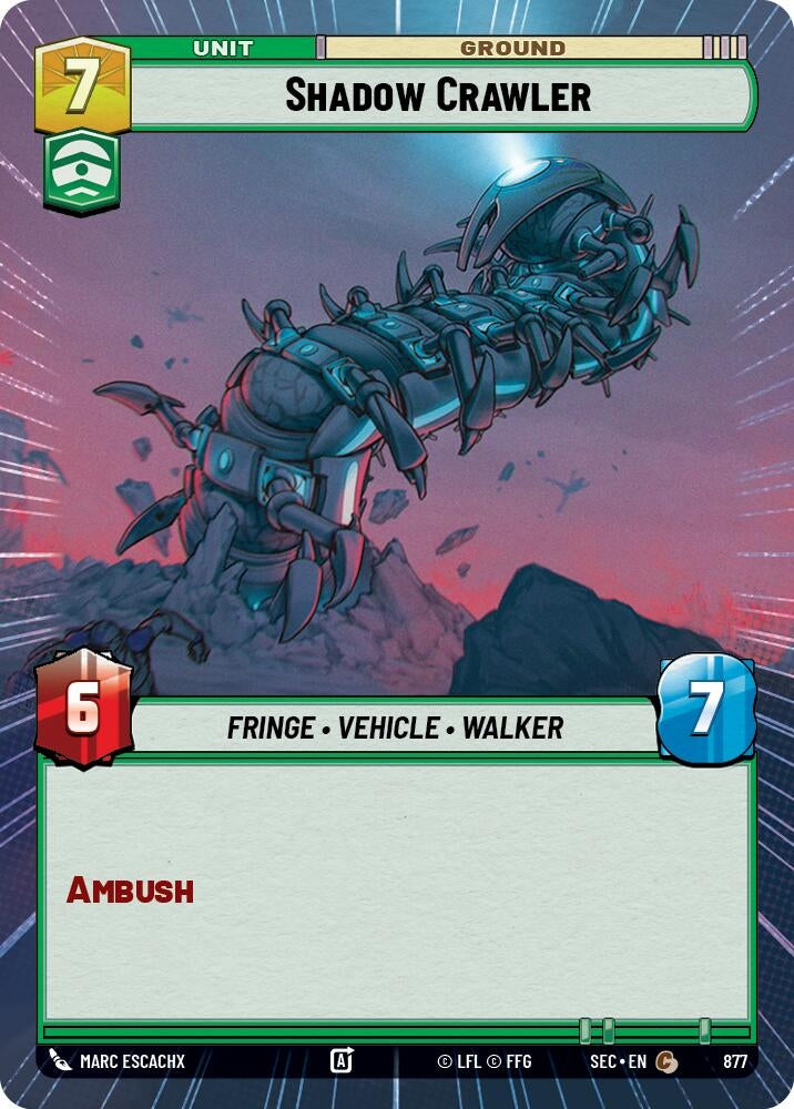 Image for Shadow Crawler (Hyperspace Foil) (877) (Secrets of Power) - Star Wars: Unlimited