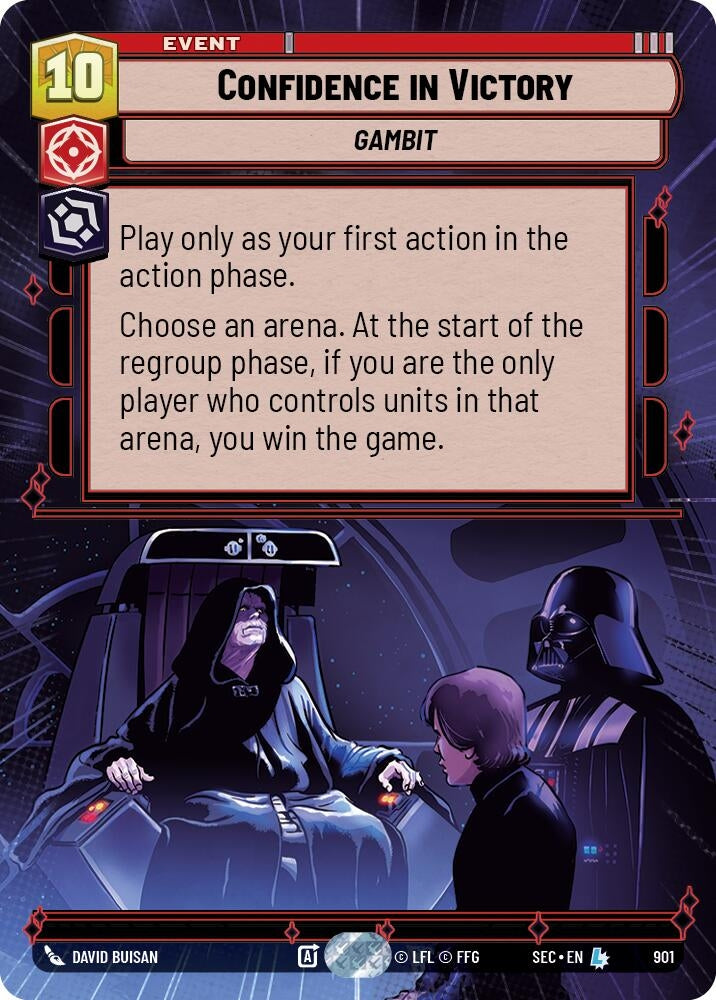 Image for Confidence in Victory (Hyperspace Foil) (901) (Secrets of Power) - Star Wars: Unlimited