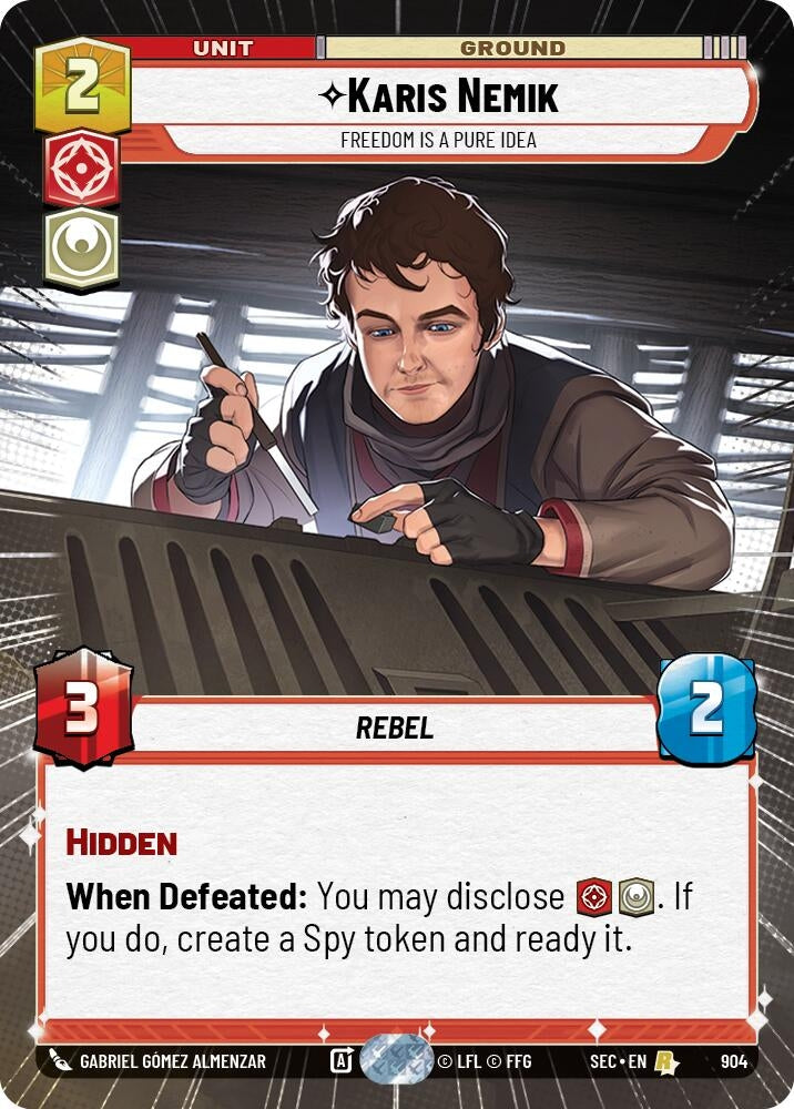 Image for Karis Nemik - Freedom is a Pure Idea (Hyperspace Foil) (904) (Secrets of Power) - Star Wars: Unlimited