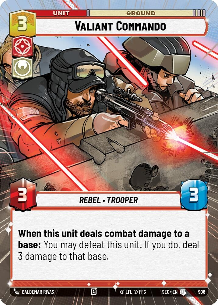 Image for Valiant Commando (Hyperspace Foil) (906) (Secrets of Power) - Star Wars: Unlimited