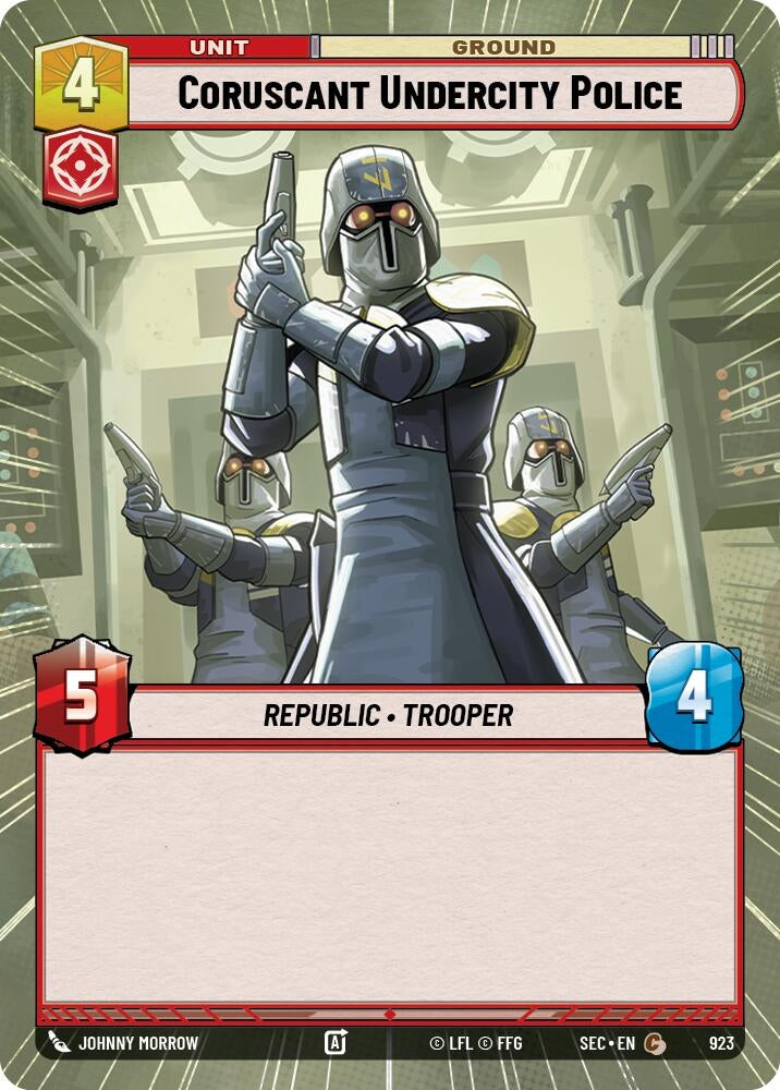 Image for Coruscant Undercity Police (Hyperspace Foil) (923) (Secrets of Power) - Star Wars: Unlimited