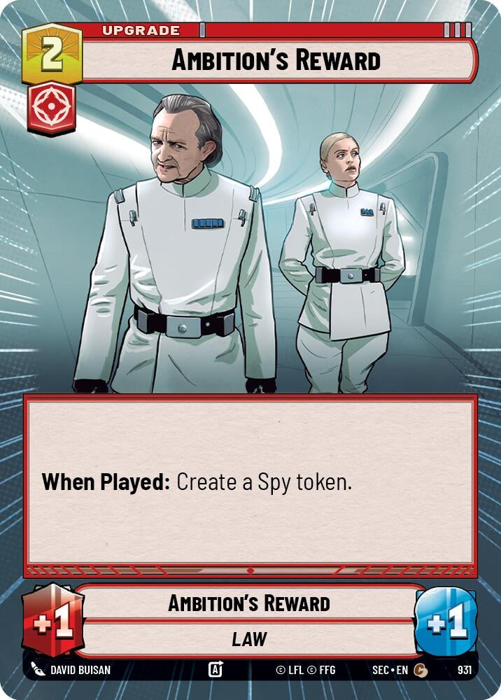Image for Ambition's Reward (Hyperspace Foil) (931) (Secrets of Power) - Star Wars: Unlimited