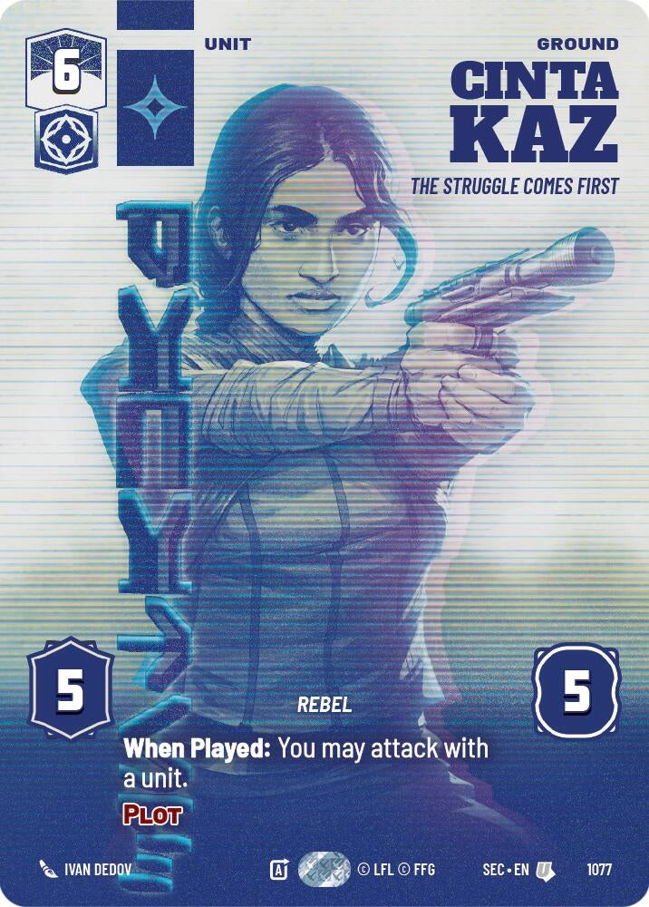 Image for Cinta Kaz - The Struggle Comes First (Prestige) (1077) (Secrets of Power) - Star Wars: Unlimited
