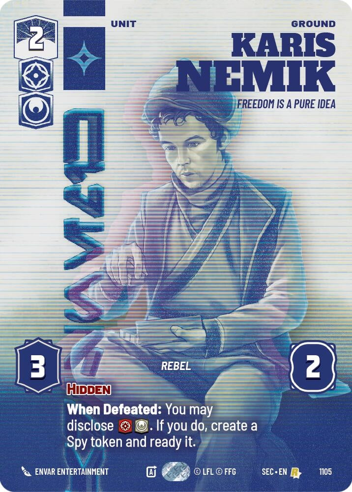 Image for Karis Nemik - Freedom is a Pure Idea (Prestige Foil) (1105) (Secrets of Power) - Star Wars: Unlimited