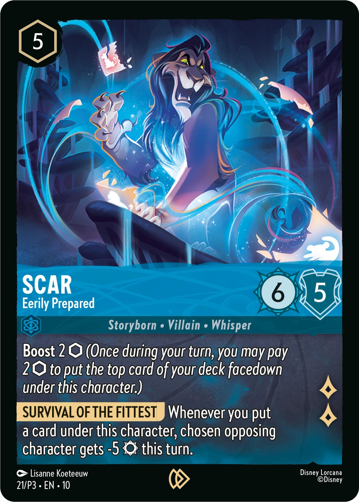 Image for Scar - Eerily Prepared (21) (Disney Lorcana Promo Cards) - Disney Lorcana