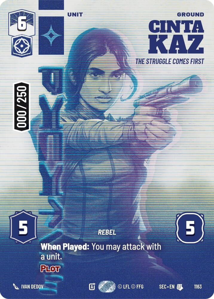 Image for Cinta Kaz - The Struggle Comes First (Serialized) (1163) (Secrets of Power) - Star Wars: Unlimited