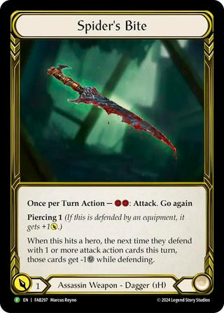 Image for Spider's Bite (Right) (Golden) - FAB297 (FAB297) - Flesh and Blood TCG