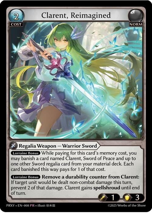 Image for Clarent, Reimagined (008) (Proxia's Vault) - Grand Archive TCG