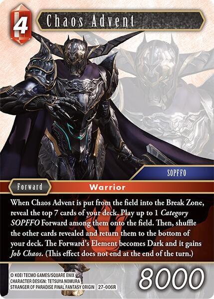 Image for Chaos Advent (27-006R) (Journey of Discovery) - Final Fantasy TCG
