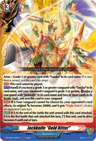 Image for Jackknife "Gold Ritter" (DZ-TB01/028EN) (DZ-TB01: Future Card Buddyfight) - Cardfight Vanguard