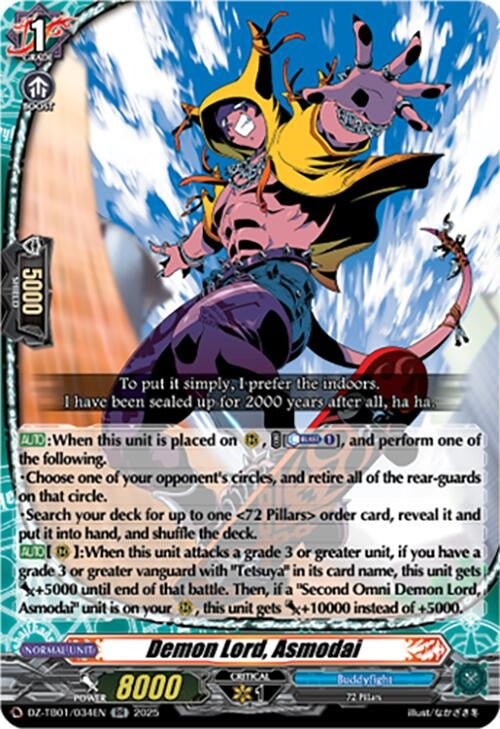 Image for Demon Lord, Asmodai (DZ-TB01/034EN) (DZ-TB01: Future Card Buddyfight) - Cardfight Vanguard