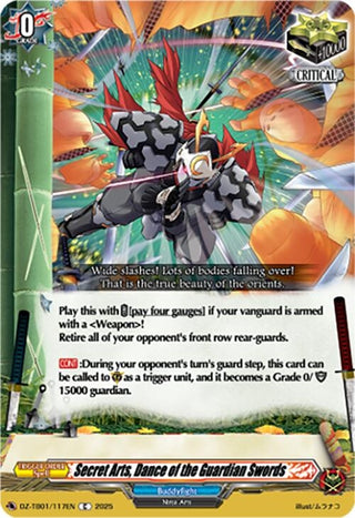 Image for Secret Arts, Dance of the Guardian Swords (DZ-TB01/117EN) (DZ-TB01: Future Card Buddyfight) - Cardfight Vanguard