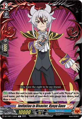 Image for Invitation to Disaster, Kyoya Gaen (DZ-TB01/126EN) (DZ-TB01: Future Card Buddyfight) - Cardfight Vanguard
