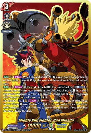 Image for Mighty Sun Fighter, Gao Mikado (SEC) (DZ-TB01/SEC01EN) (DZ-TB01: Future Card Buddyfight) - Cardfight Vanguard