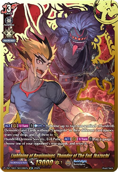 Image for Lightning of Beginnings, Thunder of The End, Ikazuchi (SEC) (DZ-TB01/SEC06EN) (DZ-TB01: Future Card Buddyfight) - Cardfight Vanguard