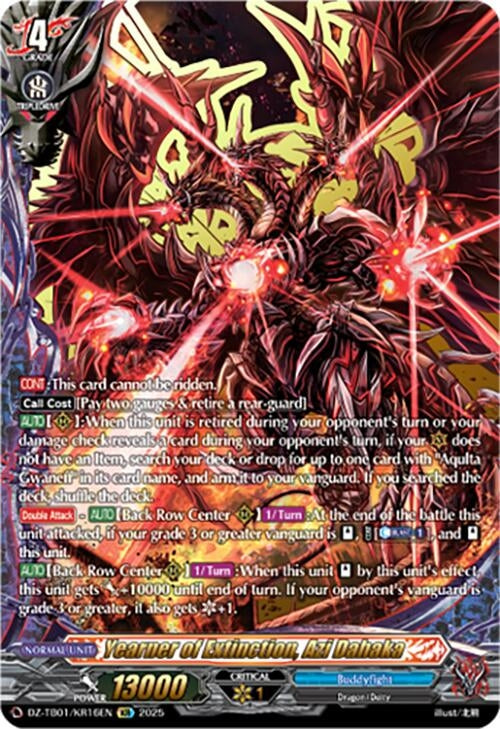 Image for Yearner of Extinction, Azi Dahaka (KR) (DZ-TB01/KR16EN) (DZ-TB01: Future Card Buddyfight) - Cardfight Vanguard
