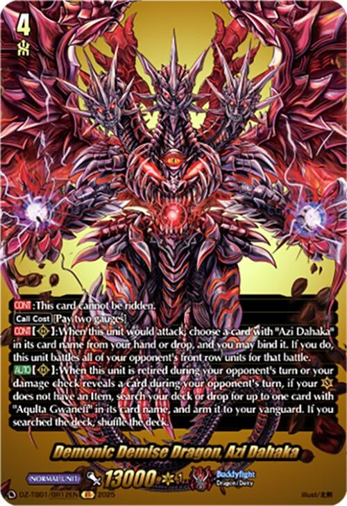 Image for Demonic Demise Dragon, Azi Dahaka (BR) (DZ-TB01/BR12EN) (DZ-TB01: Future Card Buddyfight) - Cardfight Vanguard