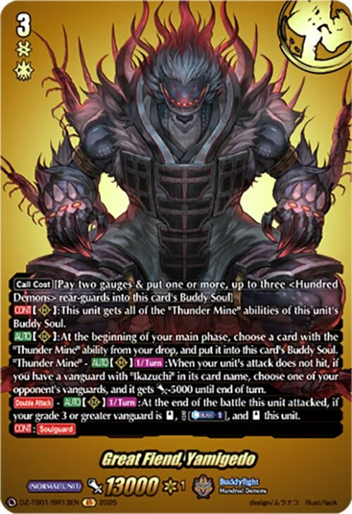 Image for Great Fiend, Yamigedo (BR) (DZ-TB01/BR13EN) (DZ-TB01: Future Card Buddyfight) - Cardfight Vanguard