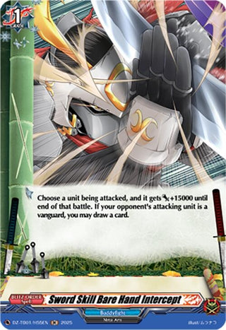Image for Sword Skill Bare Hand Intercept (H) (DZ-TB01/H55EN) (DZ-TB01: Future Card Buddyfight) - Cardfight Vanguard