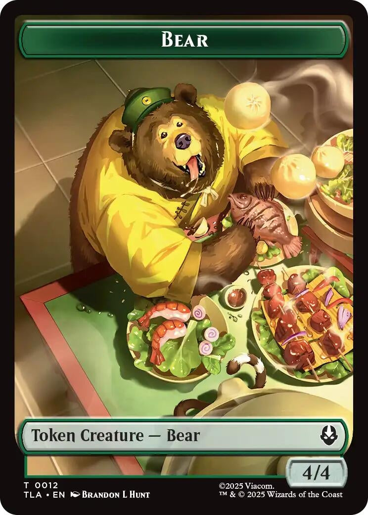 Image for Bear // Food (0020) Double-Sided Token (12 // 20) (Avatar: The Last Airbender) - Magic: The Gathering