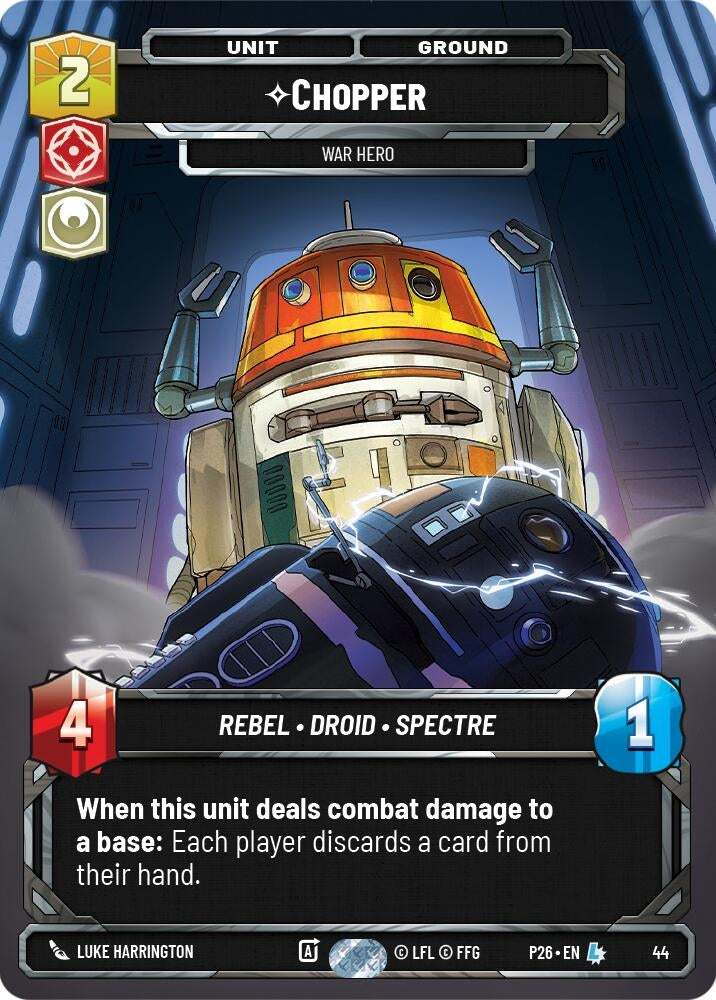 Image for Chopper - War Hero (44) (44) (Sector and Regional Promos: Season 1) - Star Wars: Unlimited