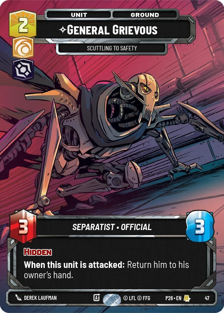 Image for General Grievous - Scuttling to Safety (47) (47) (Sector and Regional Promos: Season 1) - Star Wars: Unlimited
