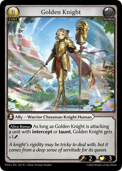 Image for Golden Knight (Curio Foil) (037) (Phantom Monarchs) - Grand Archive TCG