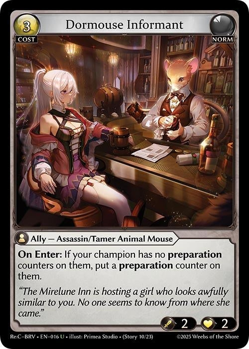 Image for Dormouse Informant (016) (Merlin Re: Collection, Brilliant Vestige) - Grand Archive TCG