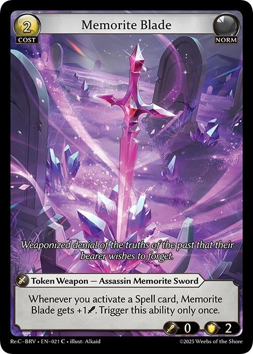 Image for Memorite Blade (021) (Merlin Re: Collection, Brilliant Vestige) - Grand Archive TCG