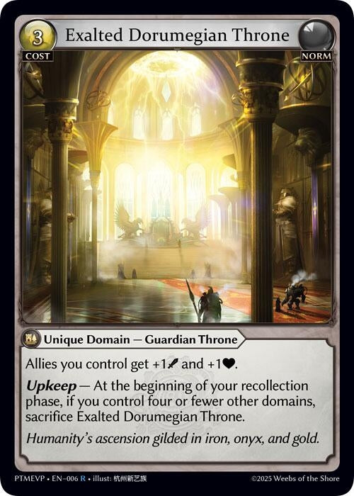 Image for Exalted Dorumegian Throne (006) (Phantom Monarchs Event Pack) - Grand Archive TCG