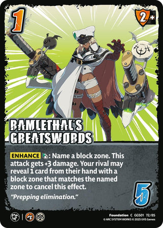 Image for RAMLETHAL'S GREATSWORDS (GGS01 72/85) (GUILTY GEAR -STRIVE-) - UniVersus