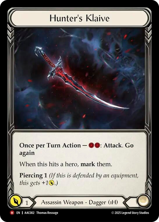 Image for Hunter's Klaive (AAC002) - Flesh and Blood TCG