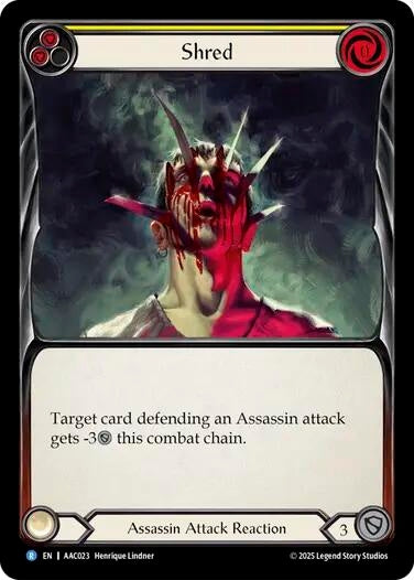 Image for Shred (Yellow) (AAC023) - Flesh and Blood TCG